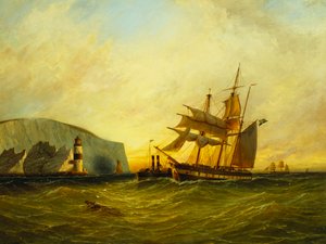Bij de Needles, Isle of Wight door George Gregory