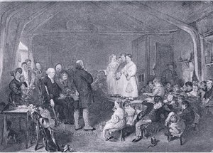 Catechisatie in een klaslokaal, uit The Magazine of Art 1893, Cassell and Company, 1893 door George Harvey