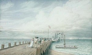Cumulus of onweerswolk, Portland Pier, Lake Erie, ca. 1830-40