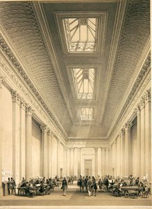 Interieur van de Handelszaal, Threadneedle Street, Londen, ca. 1850