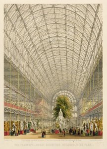 Transept van het Crystal Palace, uitgegeven door Day en Son en Ackermann en Co. door George Hawkins