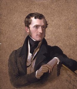 Portret van burggraaf Mahon (1805-75) later vijfde graaf Stanhope