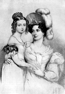 Prinses Victoria en haar moeder in 1834, 1901 door George Hayter