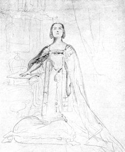 Koningin Victoria legt de kroningseed af, 1837, 1901 door George Hayter