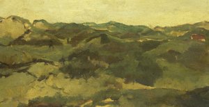 Een heidelandschap, vermoedelijk in Drenthe door George Hendrik Breitner