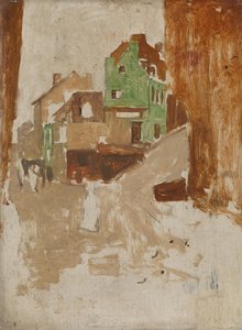 Straat in Montmartre, Parijs door George Hendrik Breitner