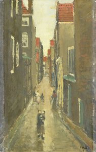 De Baanbrugsteeg vanaf de Haarlemmerdijk richting de Vinkenstraat en de Brouwersgracht