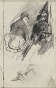 Vogelkop en twee figuurstudies