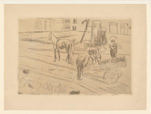 Werkzaamheden in de bouwput Sint Agnietenstraat te Amsterdam
