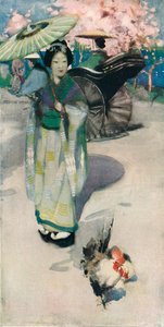 De promenade, Tokio, c1894 door George Henry
