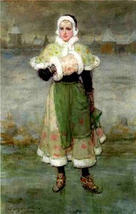Een Nederlandse schaatser door George Henry Boughton