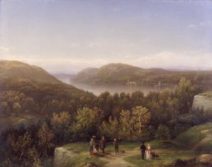Hudson River Valley vanaf Fort Putnam, West Point, 1855