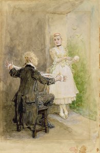 Ichabod Crane en Katrin Van Tassel, ca.1893
