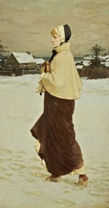 Priscilla door George Henry Boughton