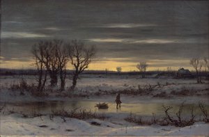 Winter Schemering bij Albany, 1858