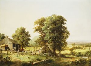 Zomer Boerderij Scène, 1862 door George Henry Durrie