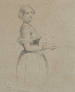 Portret van een jonge vrouw, 1856