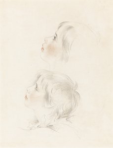 Twee studies voor Arthur uit Shakespeares "King John" door George Henry Harlow