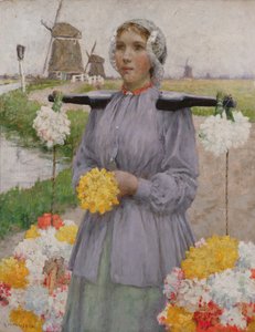 Een Nederlandse bloemenmeisje door George Hitchcock