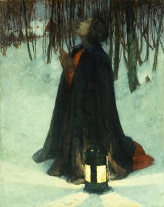 Een droom van Kerstmis (olieverf op doek)