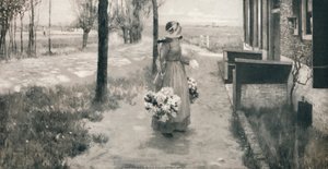 Bloemenmeisje in Nederland, 1887, 1912 door George Hitchcock