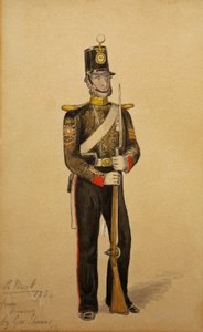 Kleursergeant van de koninklijke marine-artillerie, 1854 door George Housman Thomas