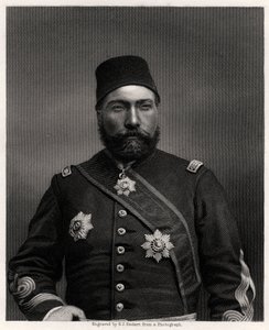 Osman Nuri Pasha, veldmaarschalk van het Ottomaanse Rijk, 19e eeuw door George J. Stodart