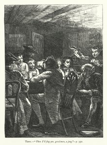 Illustratie voor She Stoops To Conquer (gravure) door George John Pinwell