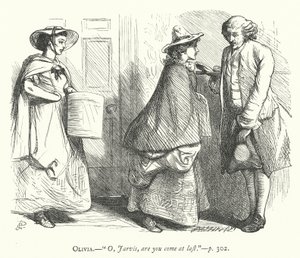 Illustratie voor The Good-Natured Man door George John Pinwell