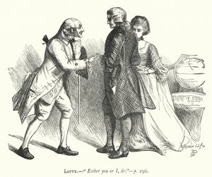 Illustratie voor The Good-Natured Man (gravure) door George John Pinwell