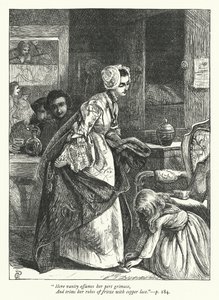 Illustratie voor The Traveller (gravure) door George John Pinwell
