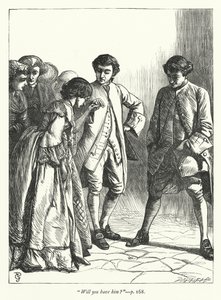 Illustratie voor The Vicar of Wakefield (gravure) door George John Pinwell