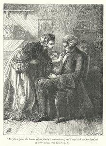 Illustratie voor The Vicar of Wakefield (gravure)