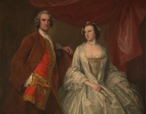 Een man en een vrouw, mogelijk van de vermiste familie, van Little Park House, Wickham, Hampshire