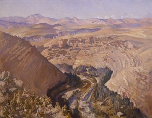 Barada-kloof, 30 september 1918 door George Lambert