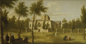 Uitzicht op Chiswick Villa vanaf het gazon, c.1735