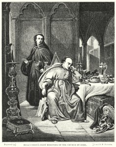 Melanchthons eerste twijfel aan de kerk van Rome (gravure)