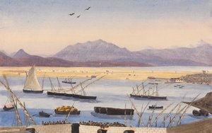 Deel van de baai van Gibraltar, de Spaanse linies door George Lothian Hall