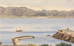 Rosia Bay, Gibraltar en Algeciras, Spanje door George Lothian Hall