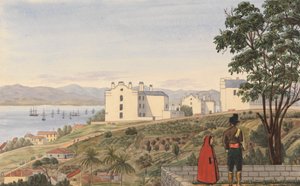 De zuidelijke barakken, Gibraltar door George Lothian Hall