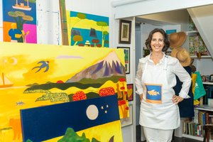 Cristina Rodriguez in haar studio