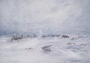 Een sneeuwstorm op de Barrière, illustratie uit 