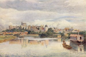 Windsor vanaf de rivier door George Moore Henton