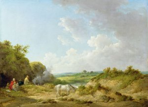 Een zigeunerkampement door George Morland