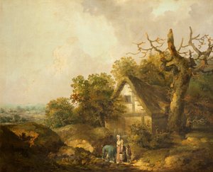 Een rustiek huisje door George Morland