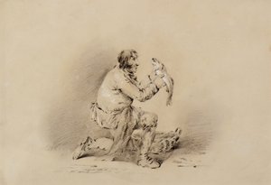 Visser met een Vis door George Morland