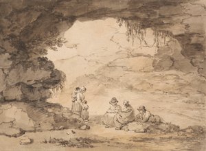 Boeren in een grot door George Morland