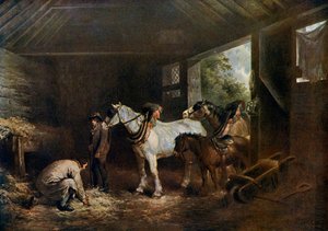 De Binnenkant van de Stal, 1791, 1912 door George Morland