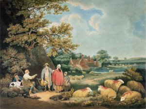 De Herders, gegraveerd door William Ward, gepubliceerd door H. Morland, 1806 door George Morland