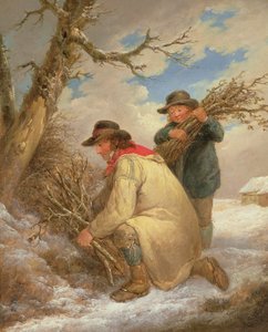 Takverzamelaars in de sneeuw door George Morland